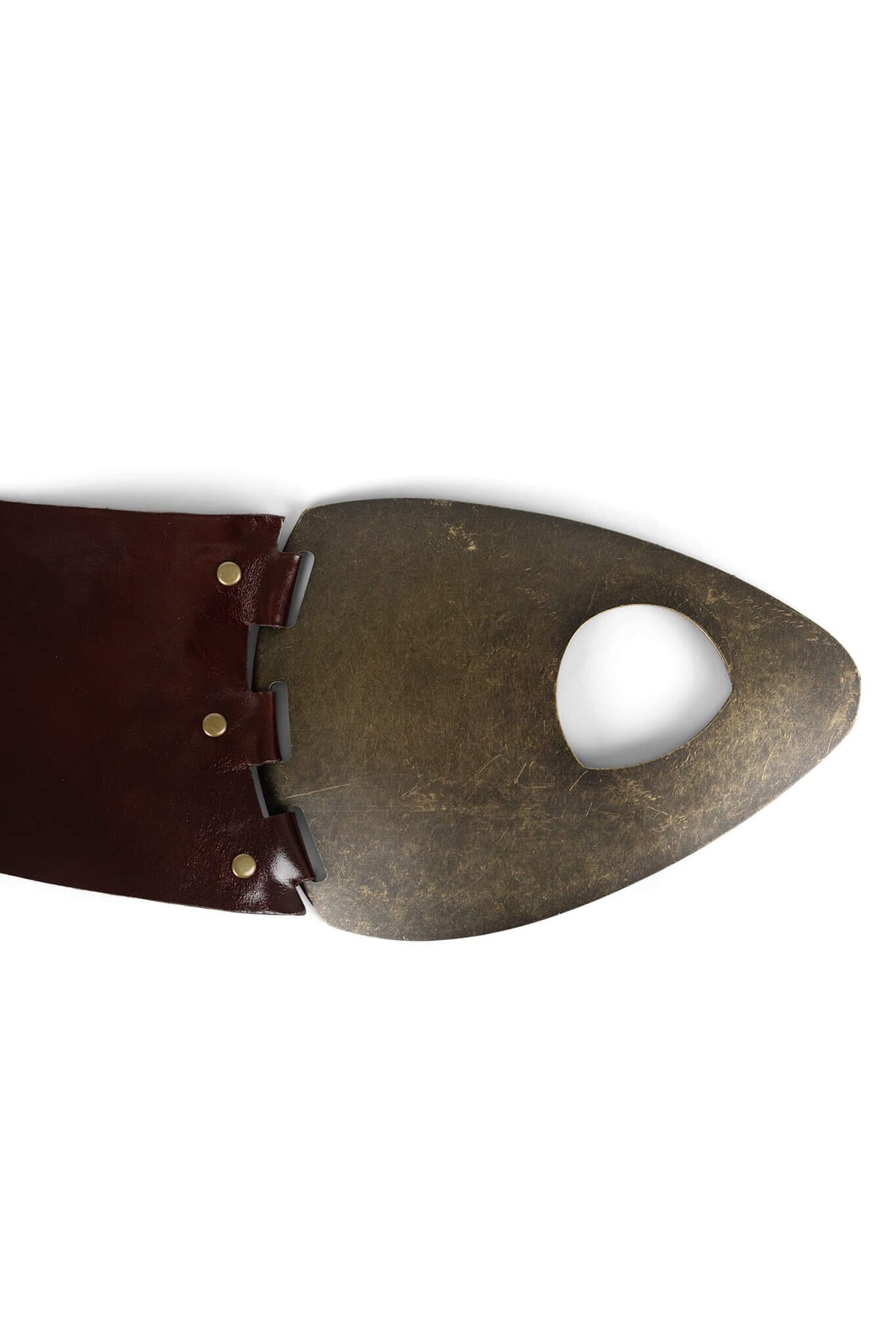 DONT-DARE Jeffrey Campbell Leather Belt Brown Bronze