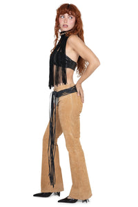 DONT-DARE Jeffrey Campbell Leather Belt Black Silver