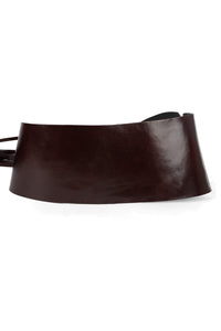 DONT-DARE Jeffrey Campbell Leather Belt Brown Bronze