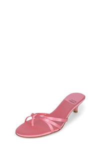 DORETTA Jeffrey Campbell Round-Toe Kitten Heel Pink Silk