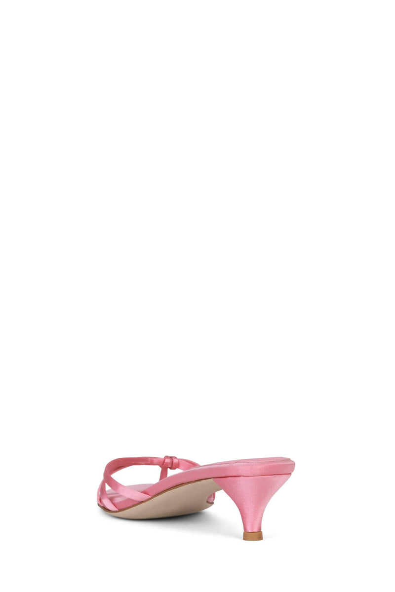 DORETTA Jeffrey Campbell Round-Toe Kitten Heel Pink Silk