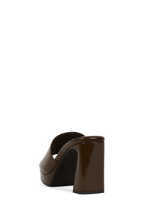 DRESS-CODE Heeled Sandal Dark Brown Patent