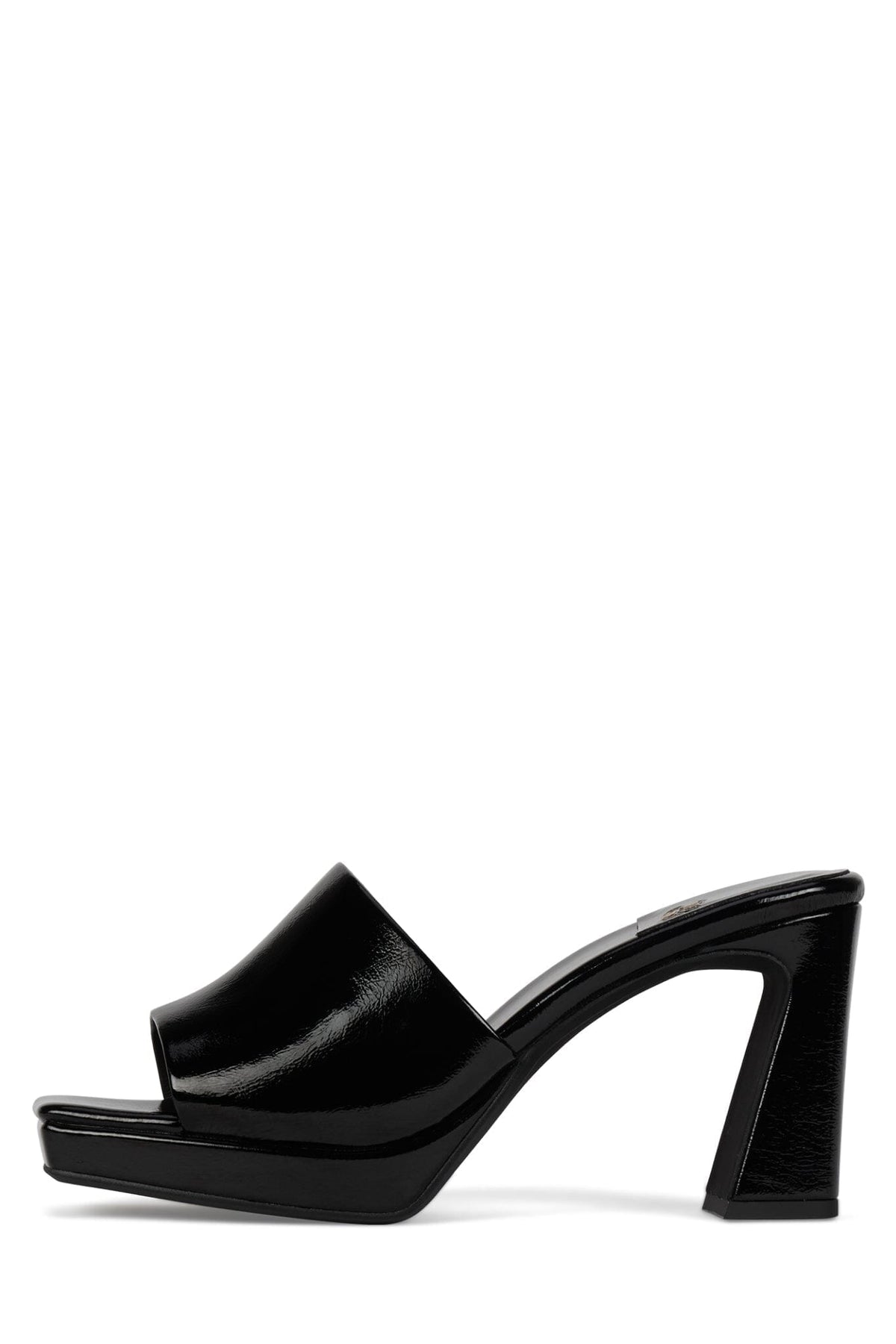 DRESS-CODE Heeled Sandal YYH Black Crinkle Patent 6 
