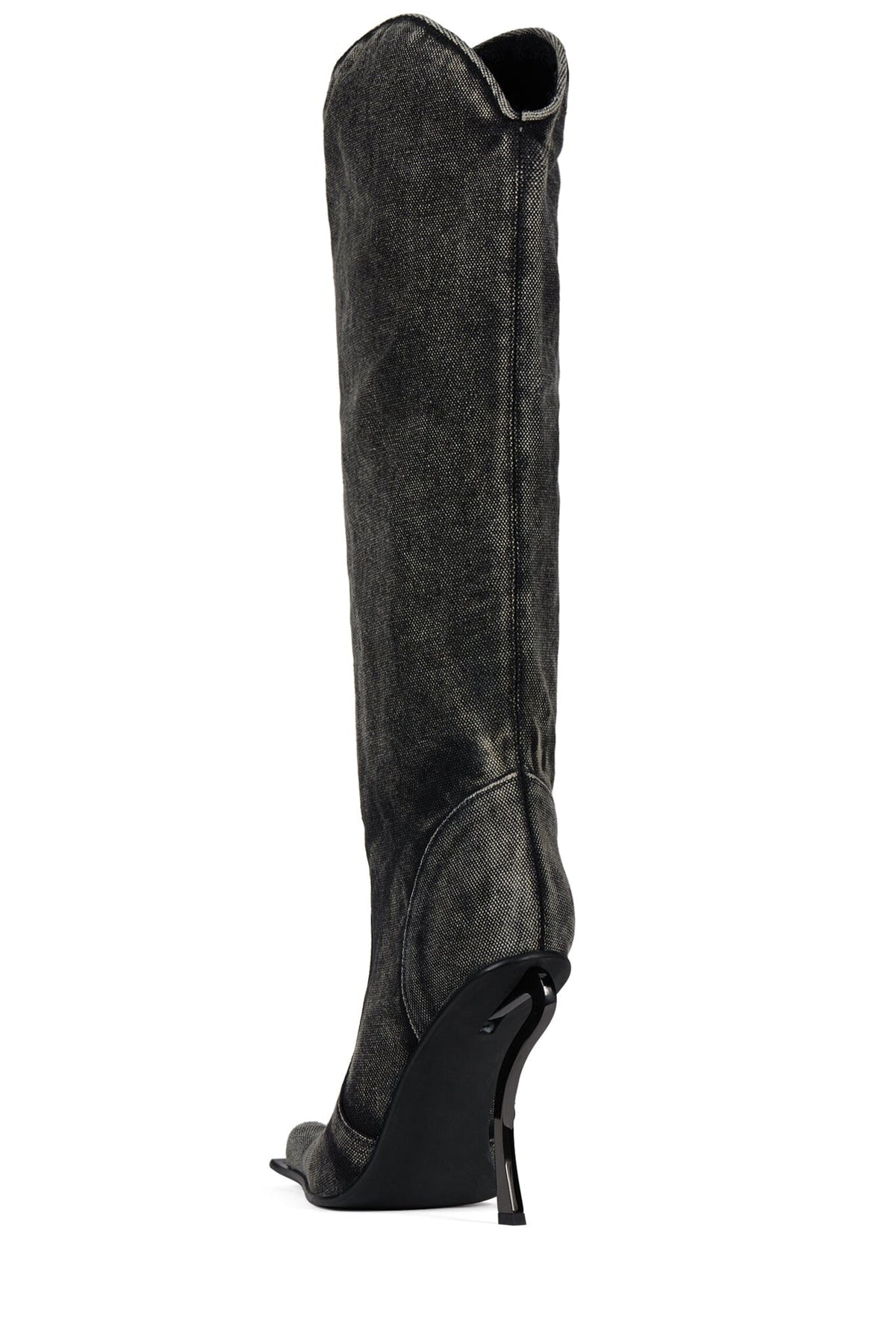 DULCIMER-S Knee-High Boot Black Denim