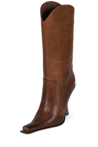 DULCIMER Jeffrey Campbell Heeled Boot Brown Ruboff
_hover