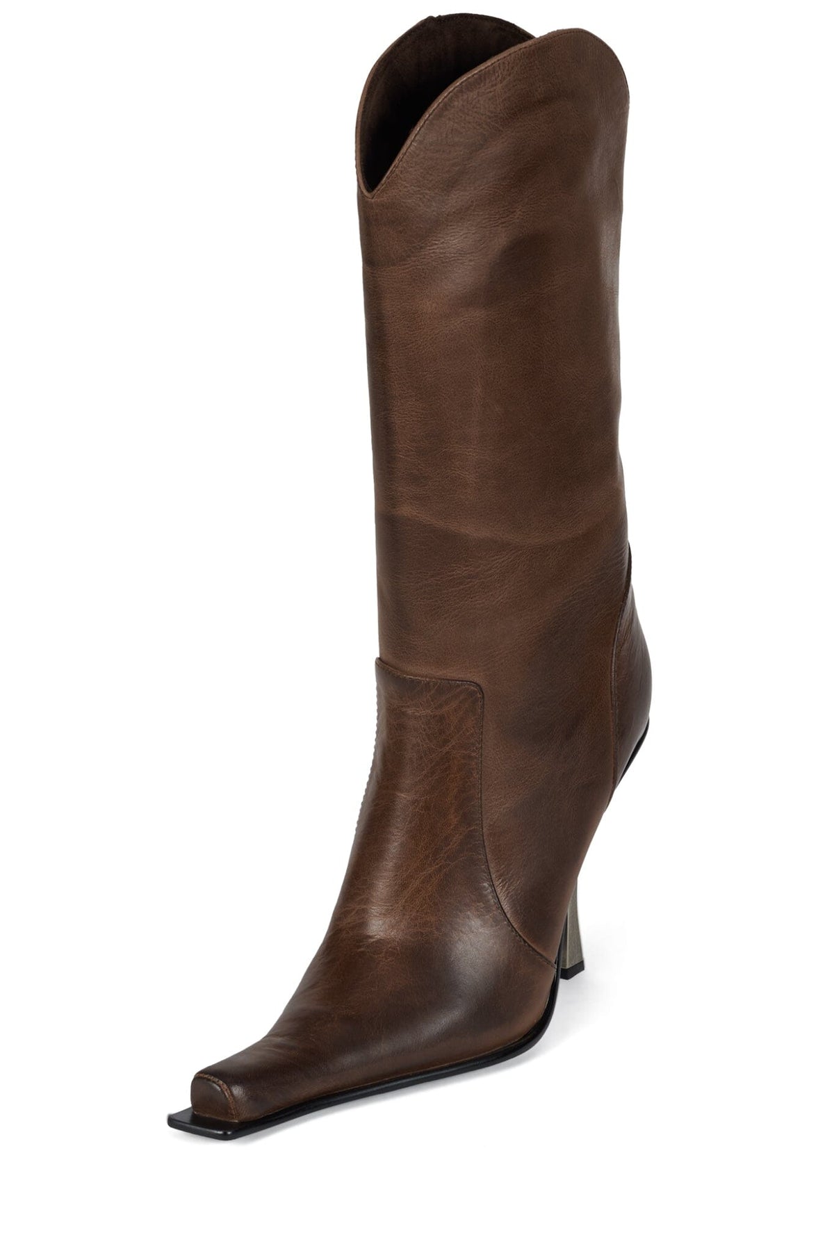 DULCIMER Jeffrey Campbell Heeled Boot Coffee Ruboff Pewter
_hover