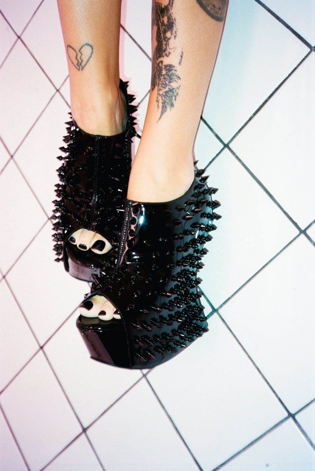 DUSK-SPIKE Jeffrey Campbell Platform Black Patent Black _hover