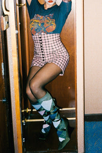 EFFACE Jeffrey Campbell Ballet Heels Khaki Satin Combo