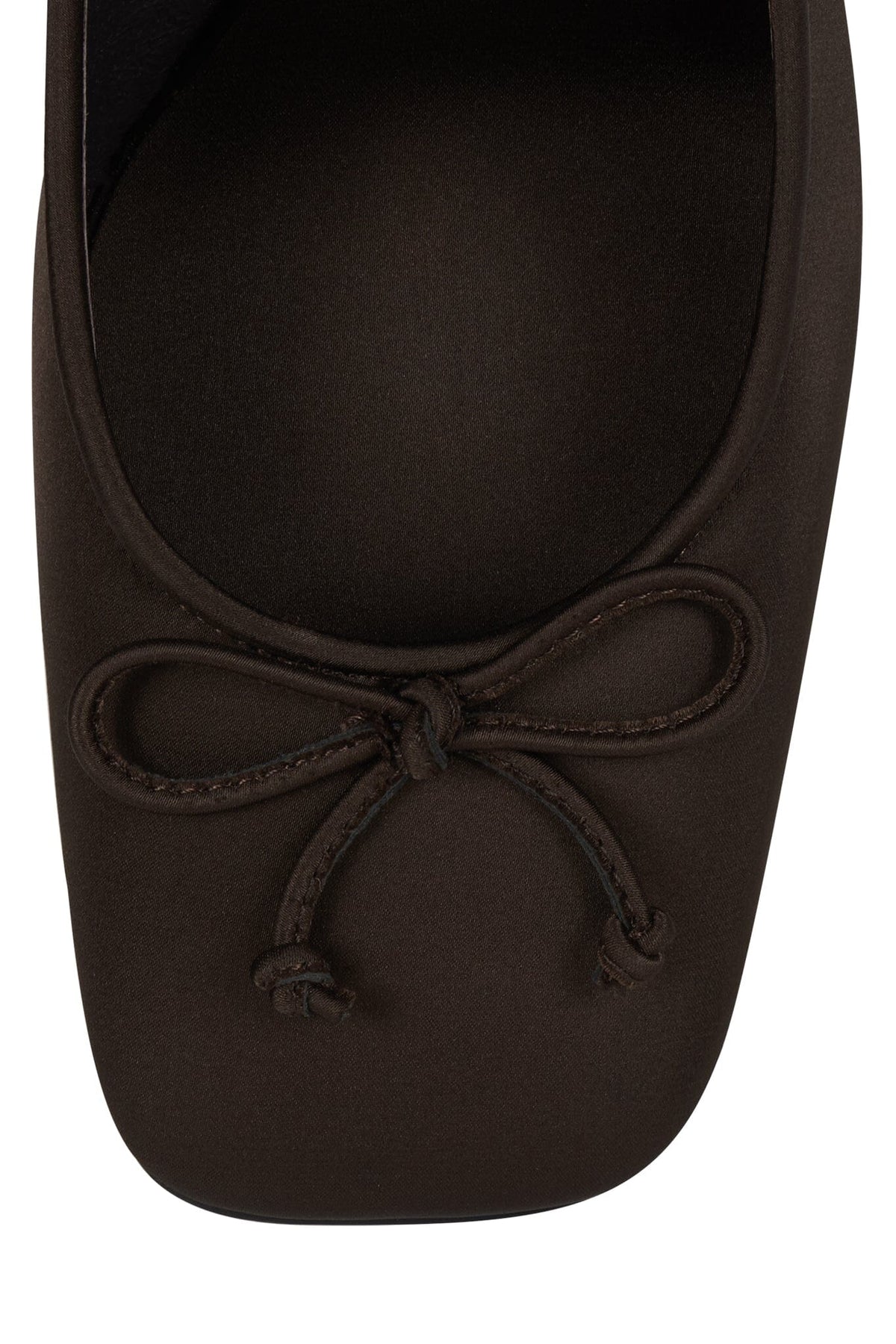 EFFACE Jeffrey Campbell Ballet Heels Brown Satin Combo