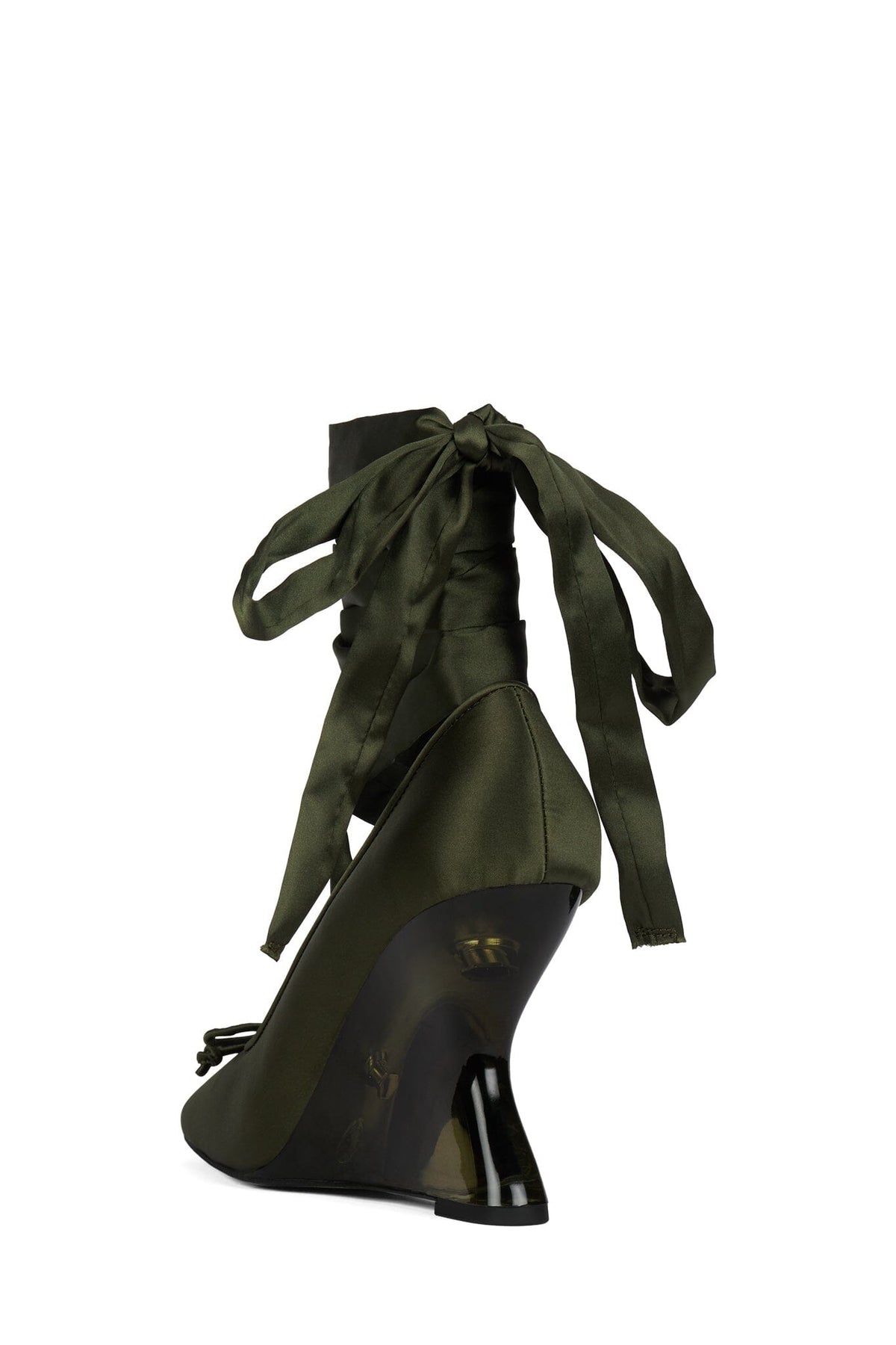 EFFACE Jeffrey Campbell Ballet Heels Khaki Satin Combo