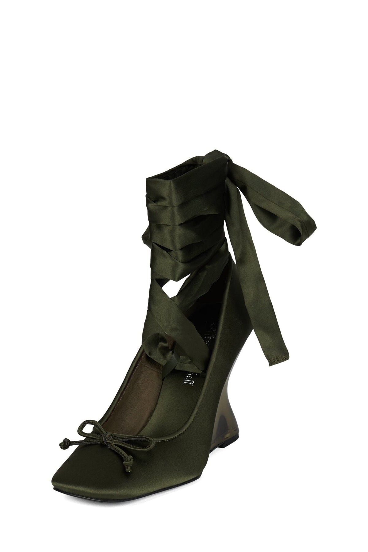 EFFACE Jeffrey Campbell Ballet Heels Khaki Satin Combo
_hover