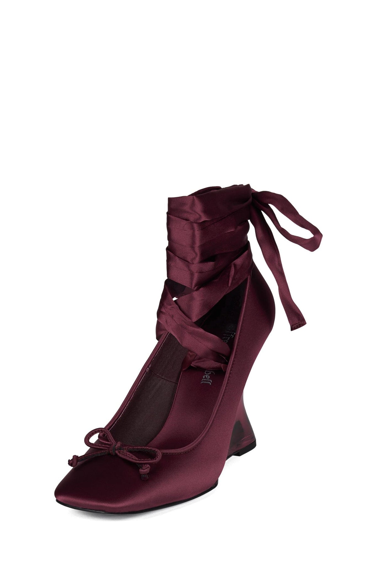 EFFACE Jeffrey Campbell Ballet Heels Berry Satin Combo
_hover