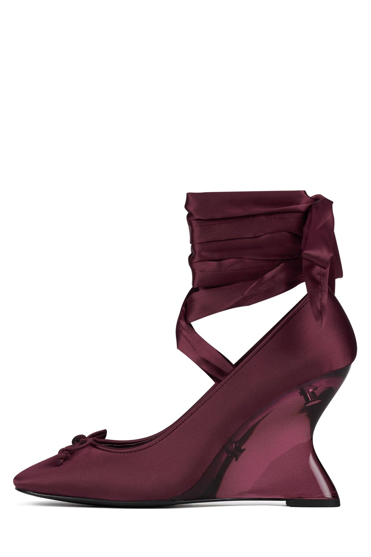 EFFACE Jeffrey Campbell Ballet Heels Berry Satin Combo