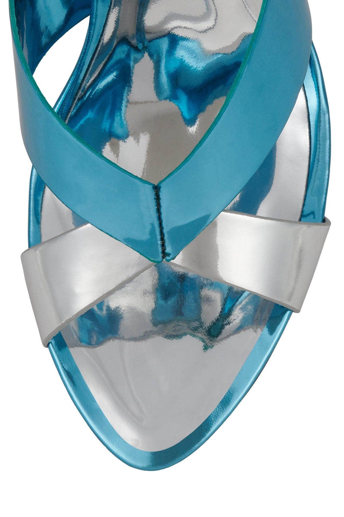 ELABORATE Heeled Sandal Blue Mirror