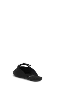 ELAINE Jeffrey Campbell Flat Mule Black Satin