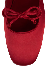 ELAINE Jeffrey Campbell Flat Mule Red Satin