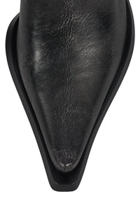 ELITE-C Jeffrey Campbell Ankle Bootie Black Distressed Silver