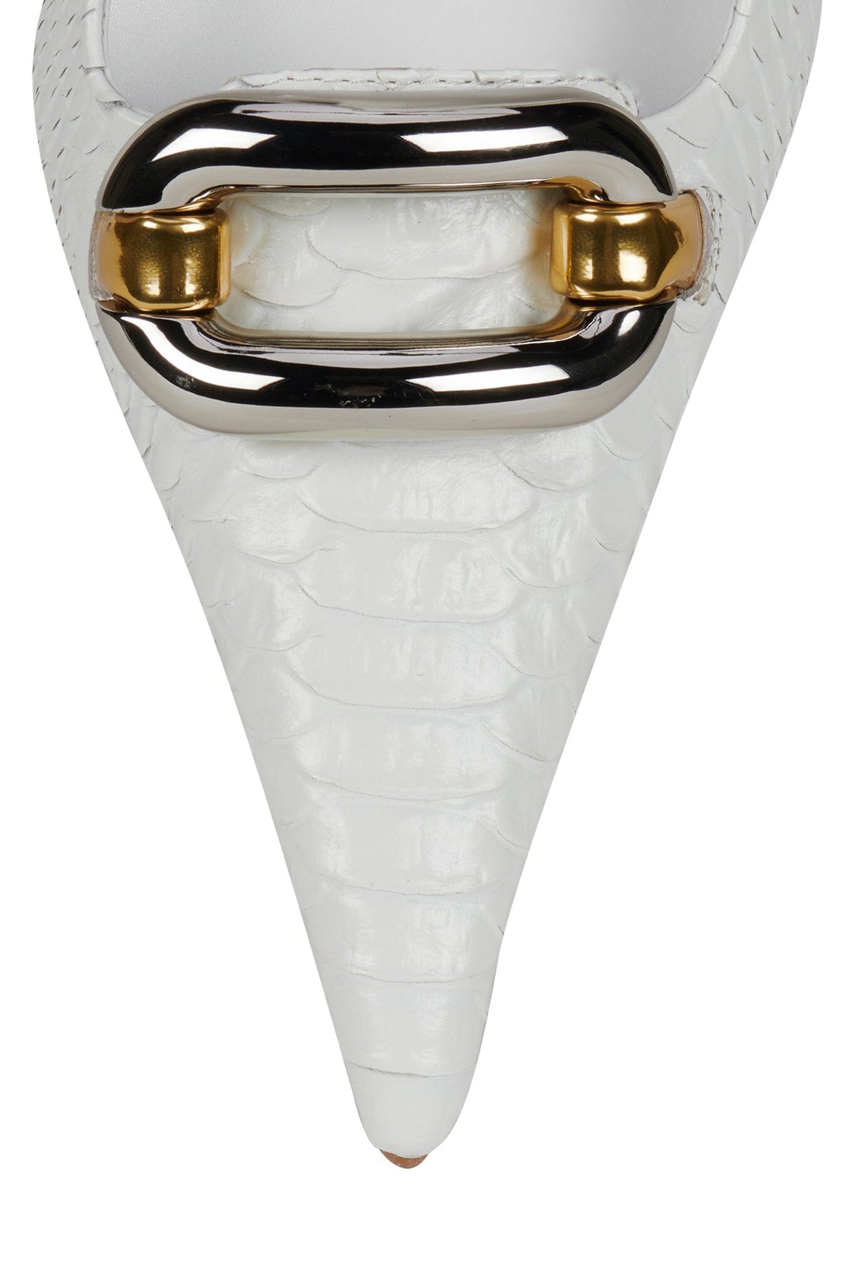 ENTERPRISE Jeffrey Campbell Slingback Heel White Snake Patent