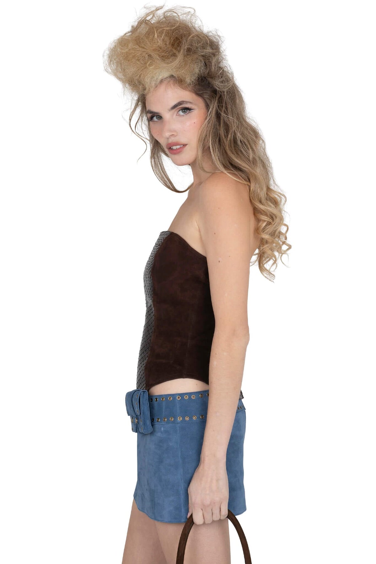 ENTERTAIN TOP Jeffrey Campbell Top Brown Snake Combo 