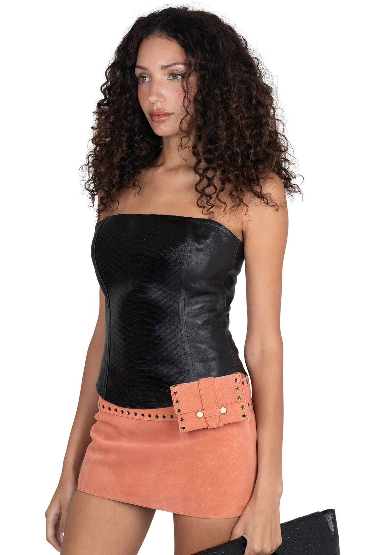 ENTERTAIN TOP Jeffrey Campbell Top Black Snake Combo _hover