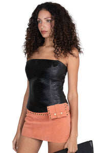 ENTERTAIN TOP Jeffrey Campbell Top Black Snake Combo _hover