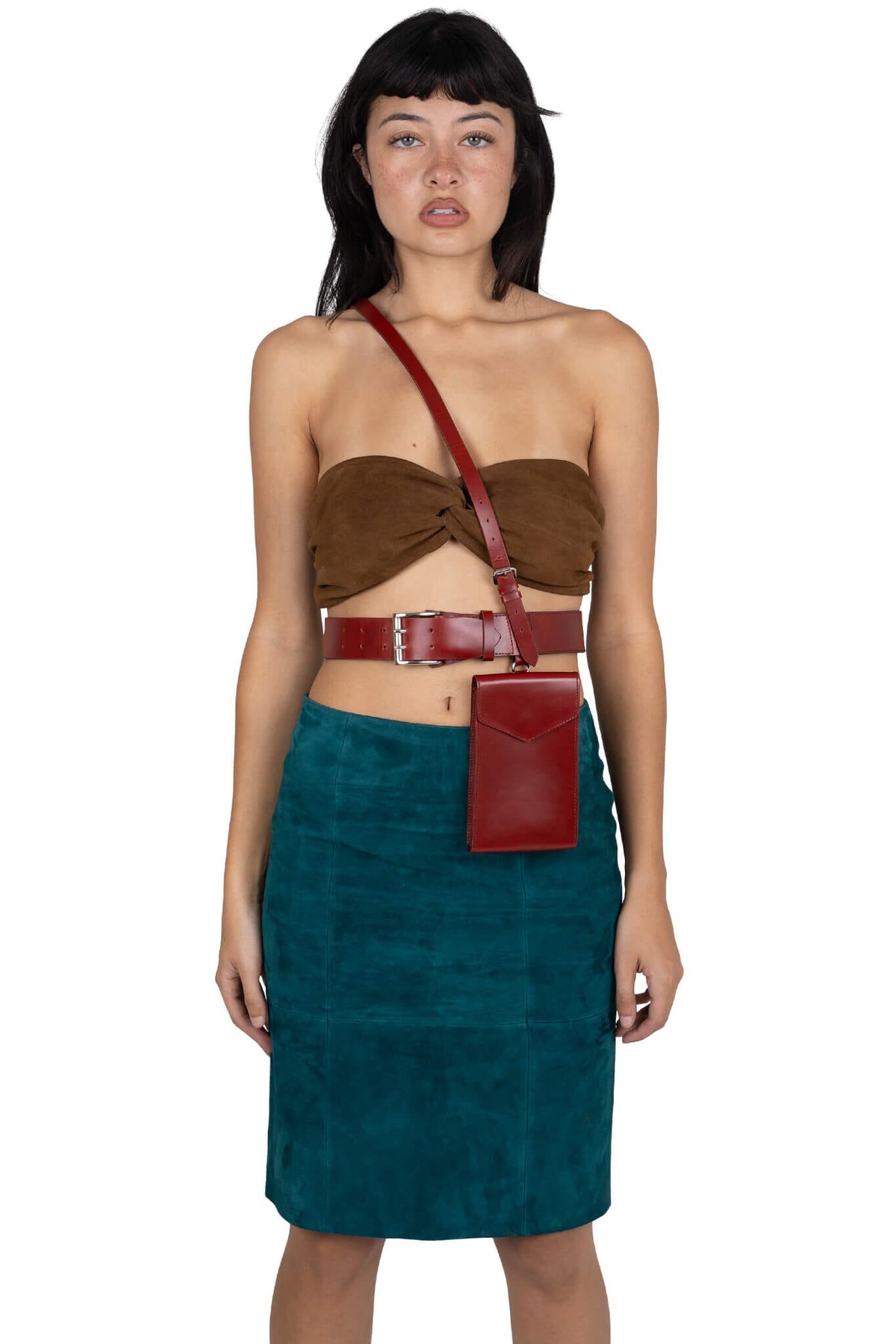 EQUIPT Jeffrey Campbell Harness Belt Wine