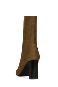 ESSENTIAL Heeled Ankle Boot Camel Suede