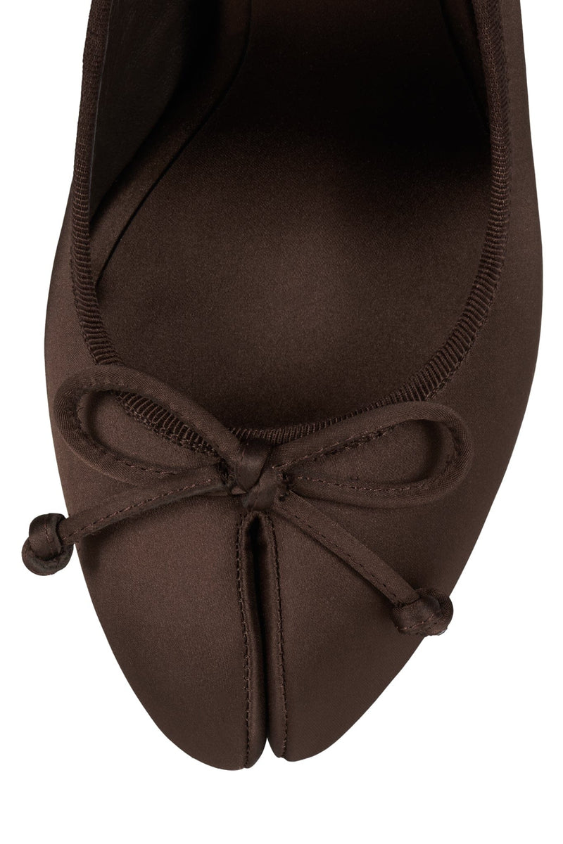 ETHERIA YYH  brown satin top