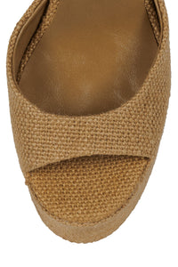 EVER-LAST Jeffrey Campbell Platform Sandal Tan Jute