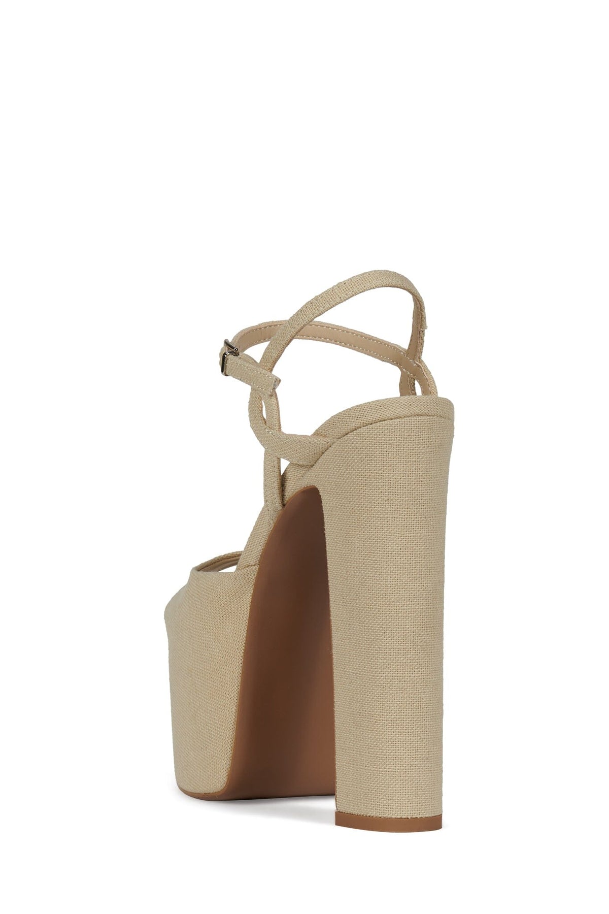 EVER-LAST Jeffrey Campbell Platform Sandal Beige Canvas