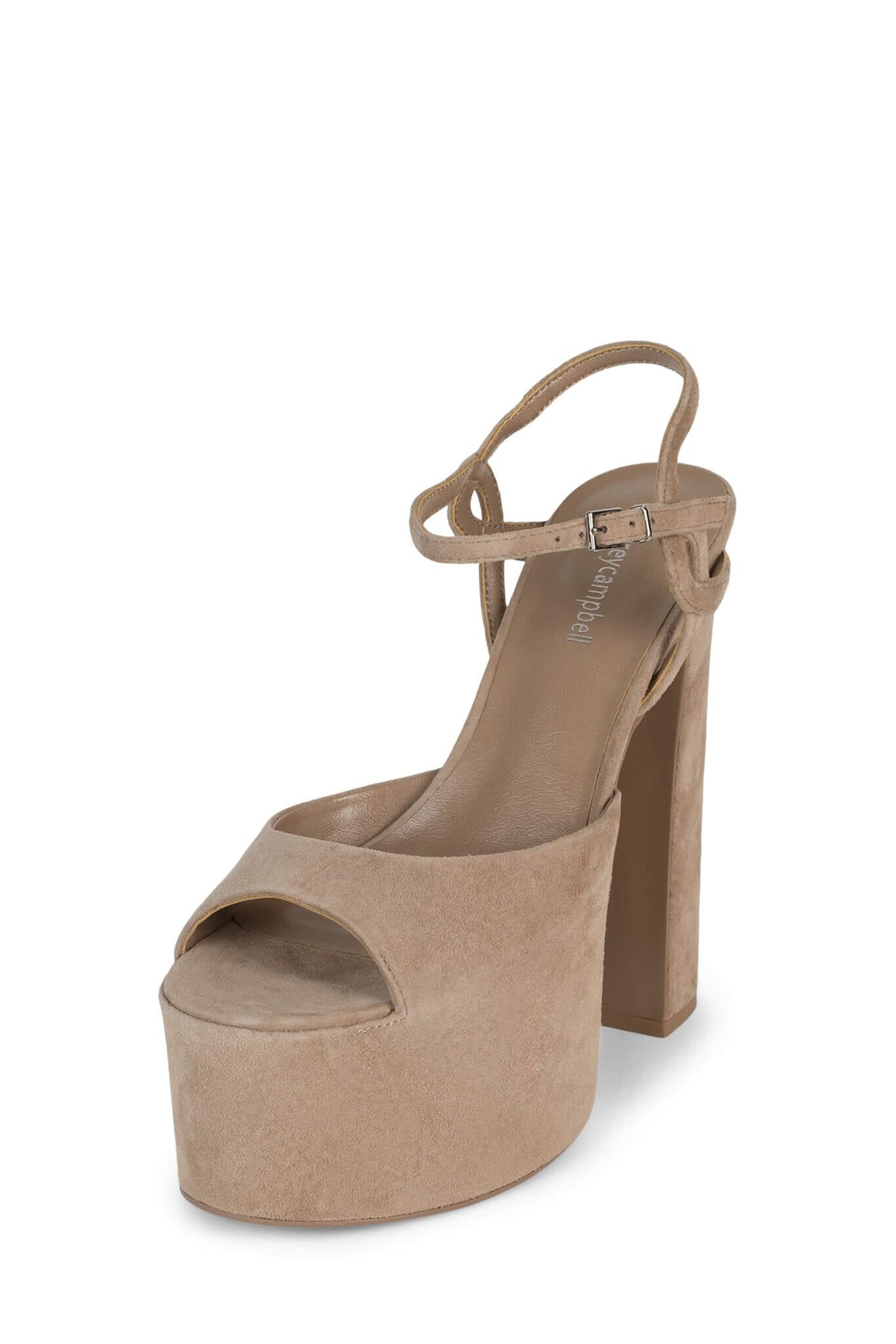 EVER-LAST Jeffrey Campbell Platform Sandal Beige Suede