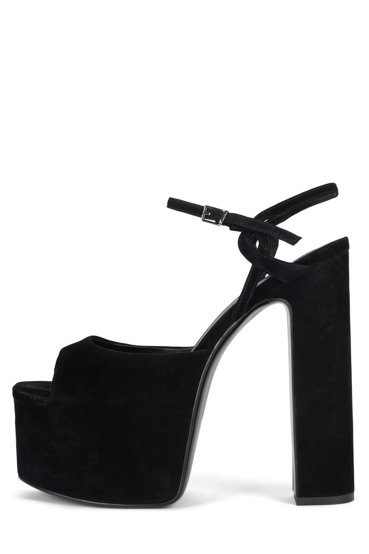 EVER-LAST Jeffrey Campbell Platform Sandal Black Suede