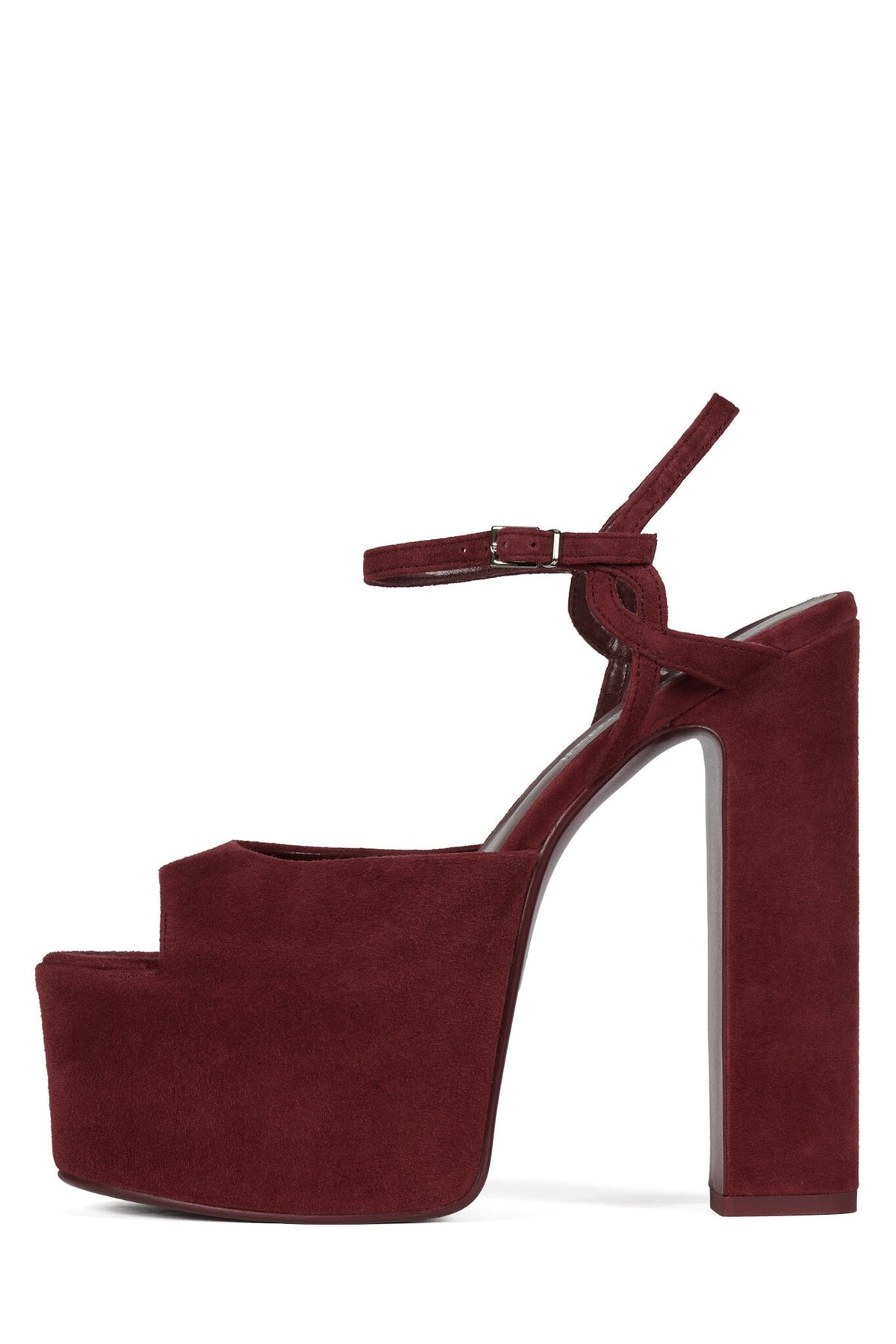 EVER-LAST Jeffrey Campbell Platform Sandal Wine Suede