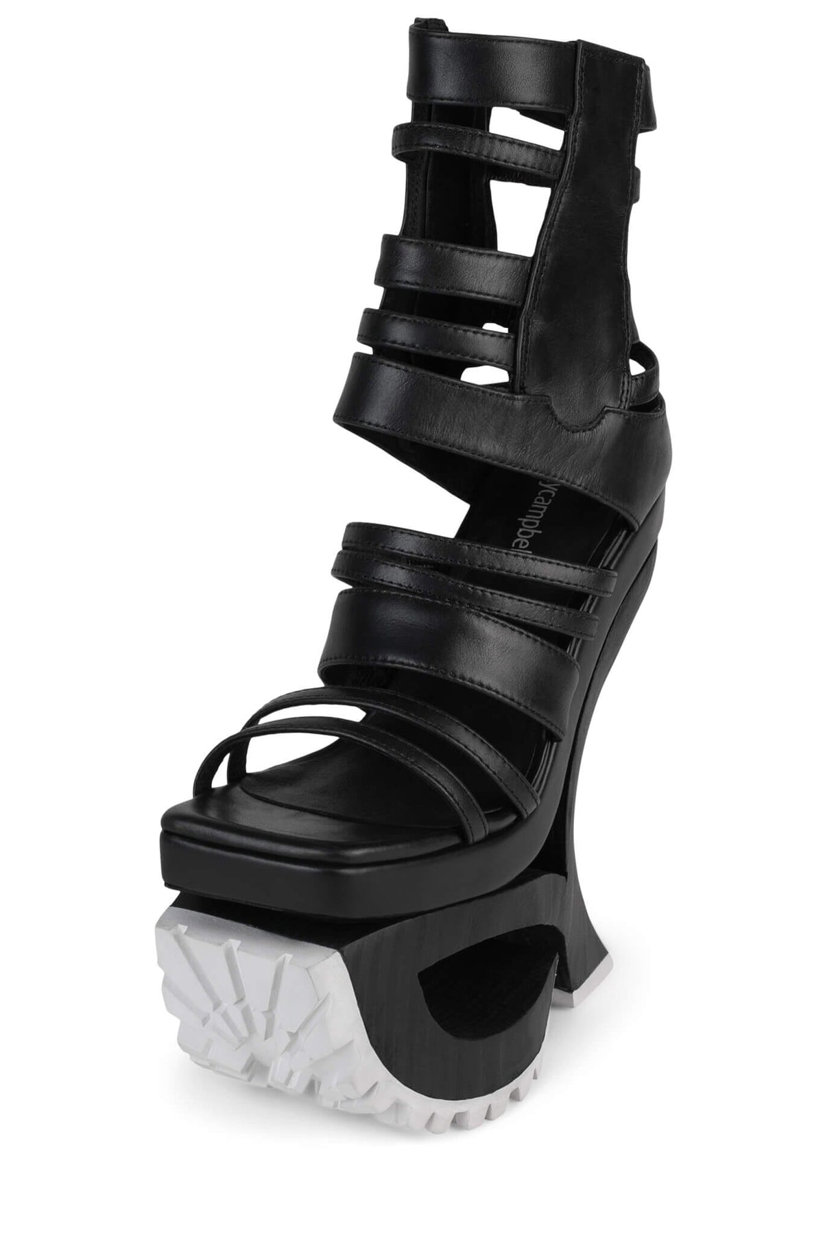 EXEMPT Jeffrey Campbell Platform Sandals Black White