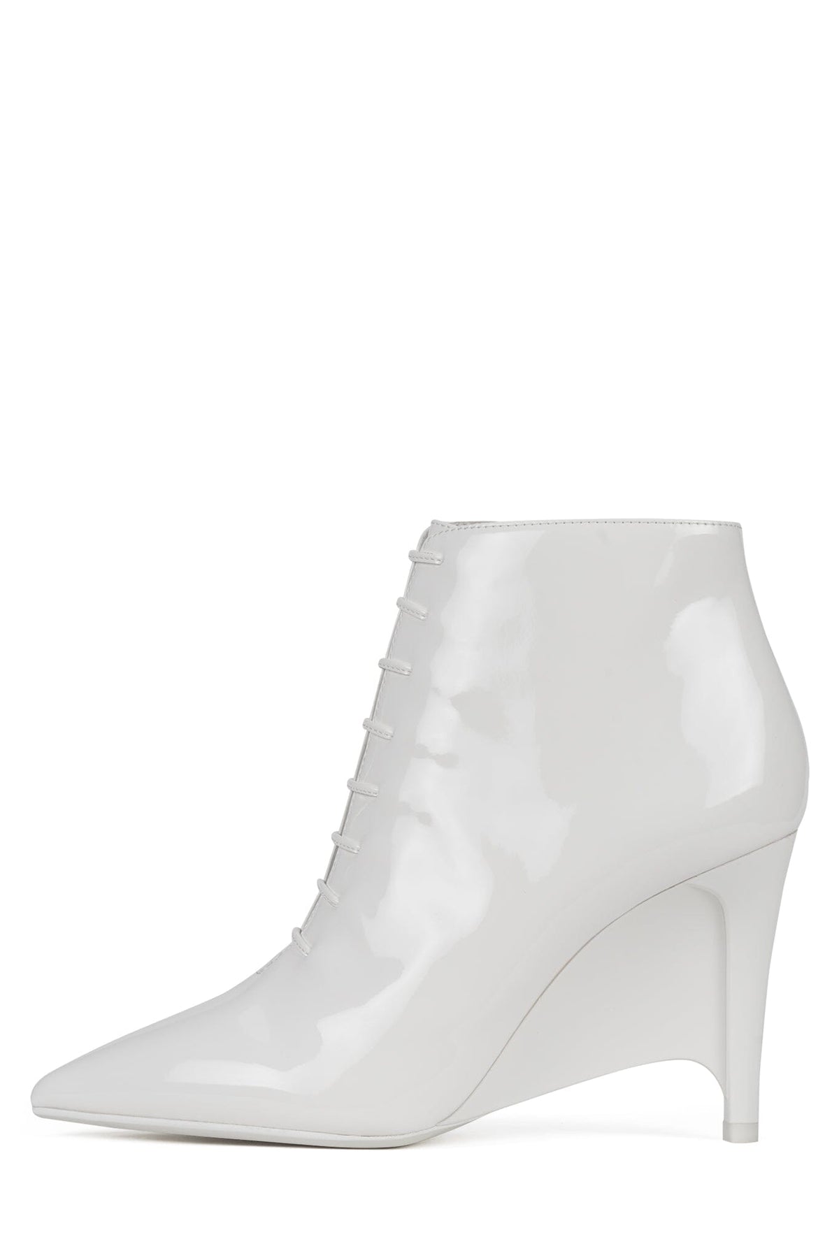 FALLOW Wedge Boot White Patent