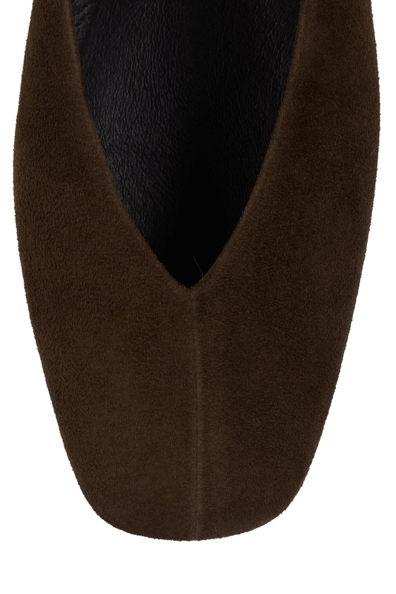 FATHOM Jeffrey Campbell Flat Brown Suede