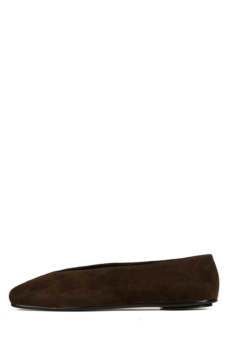 FATHOM Jeffrey Campbell Flat Brown Suede