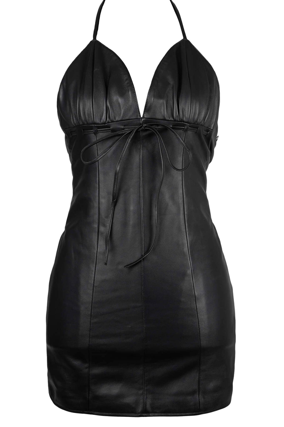 FEMBOT Jeffrey Campbell Leather Dress Black