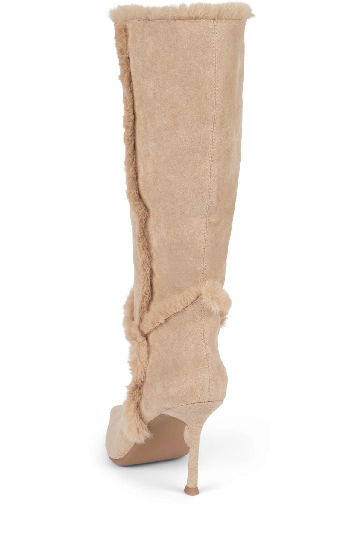FENNEC-F Jeffrey Campbell Heeled Boot Beige Suede Combo