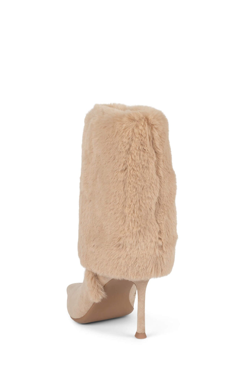 FENNEC-F Jeffrey Campbell Heeled Boot Beige Suede Combo