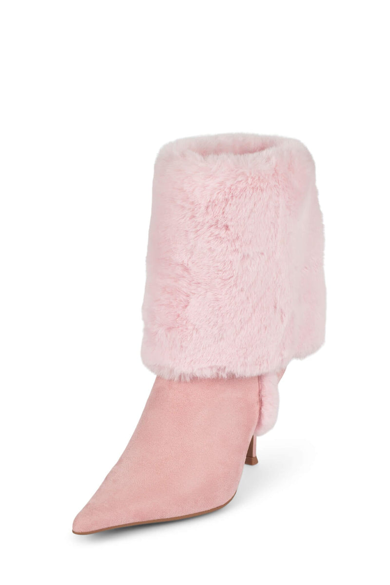FENNEC-F Jeffrey Campbell Heeled Boot Pink Suede Combo