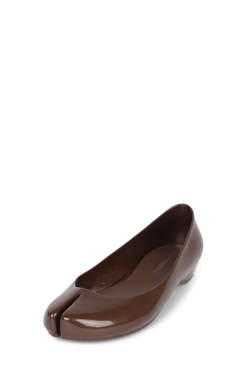Fixed Jeffrey Campbell Jelly Flat Brown