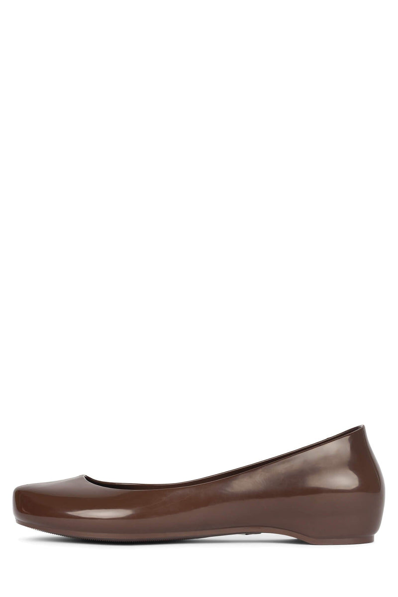 Fixed Jeffrey Campbell Jelly Flat Brown