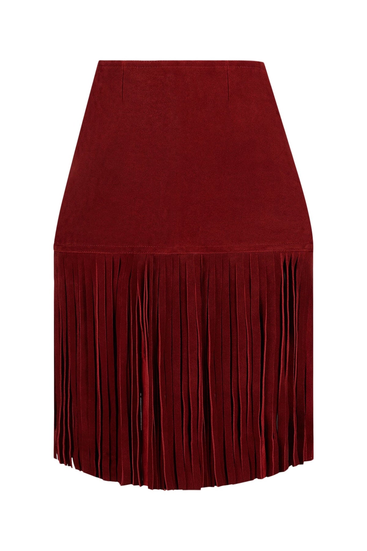 FIXIN-TO SKIRT Jeffrey Campbell Skirt Belt Red Suede