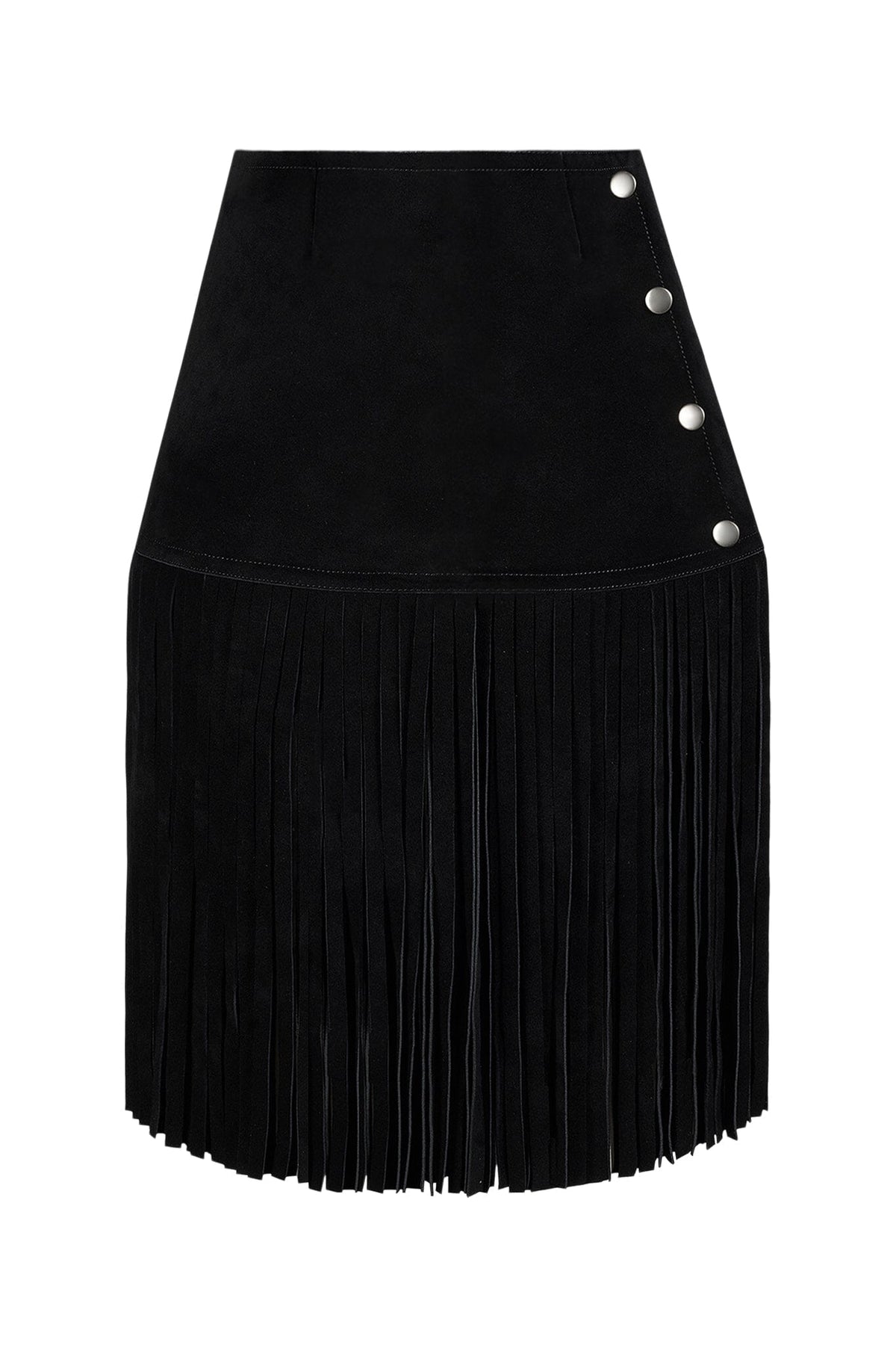 FIXIN-TO SKIRT Jeffrey Campbell Skirt Belt Black Suede