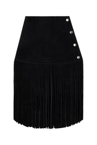FIXIN-TO SKIRT Jeffrey Campbell Skirt Belt Black Suede