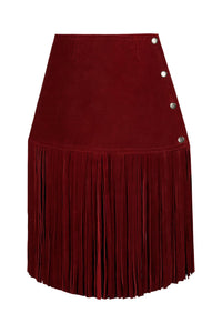 FIXIN-TO SKIRT Jeffrey Campbell Skirt Belt Red Suede
_hover