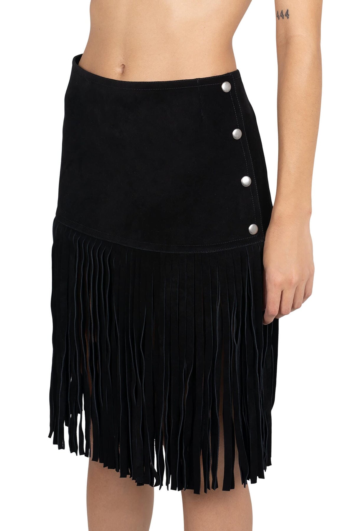 FIXIN-TO SKIRT Jeffrey Campbell Skirt Belt Black Suede