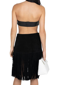 FIXIN-TO SKIRT Jeffrey Campbell Skirt Belt Black Suede