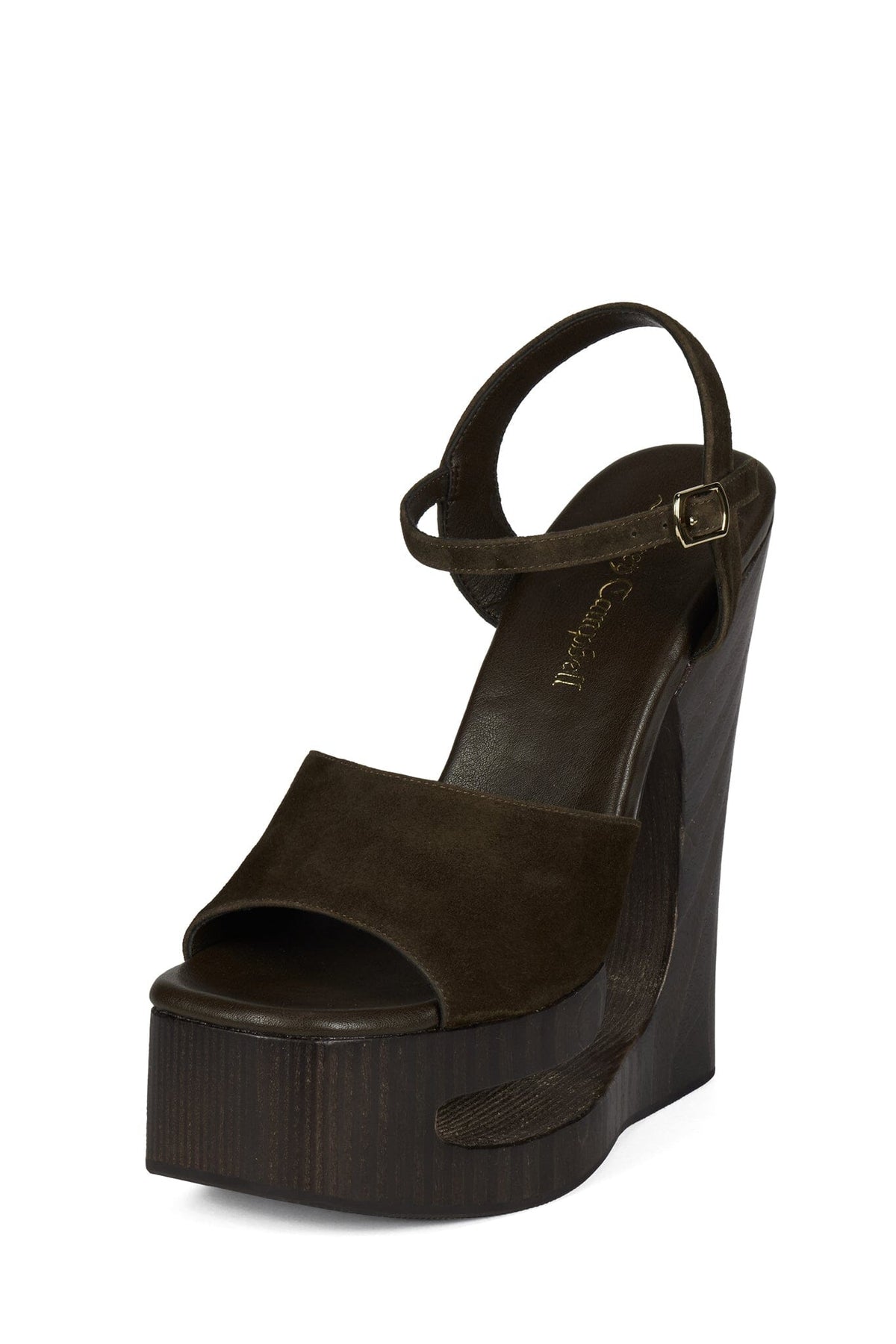 FLAG-GIRL Jeffrey Campbell Platform Sandal Brown Suede _hover